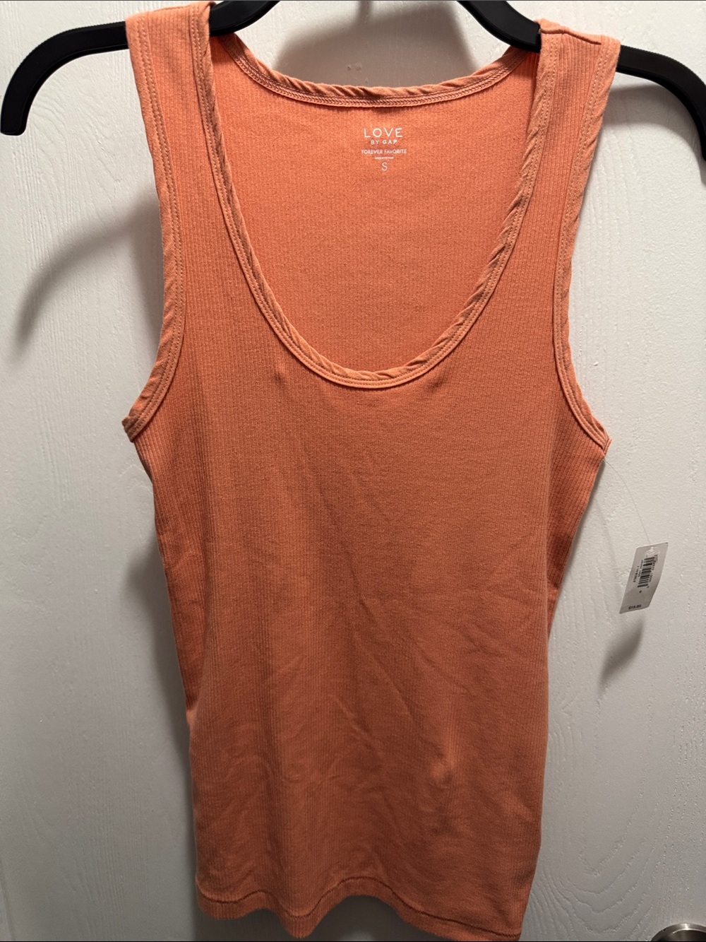 LOVE by GAP Orange Ribbed Tank Top
